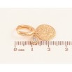 Серьги Xuping цвет Позолота 18K подвески на колечках "Узор с кристаллами" фото №2 Серьги Xuping цвет Позолота 18K подвески на колечках "Узор с кристаллами" фото №2