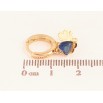 Серьги Xuping цвет Позолота 18K подвески на колечках "Синие кристальные сердечки с бабочками" фото №2