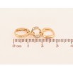 Серьги Xuping цвет Позолота 18K подвески на колечках "Круги с кристаллами"  фото №2