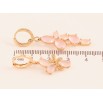 Сережки Xuping колір Позолота 18K підвіски на колечках "Асиметричні" фото №2