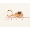 Сережки Xuping колір Позолота 18K підвіски на колечках "Квіточки з синіми кристалами" фото №2 Сережки Xuping колір Позолота 18K підвіски на колечках "Квіточки з синіми кристалами" фото №2