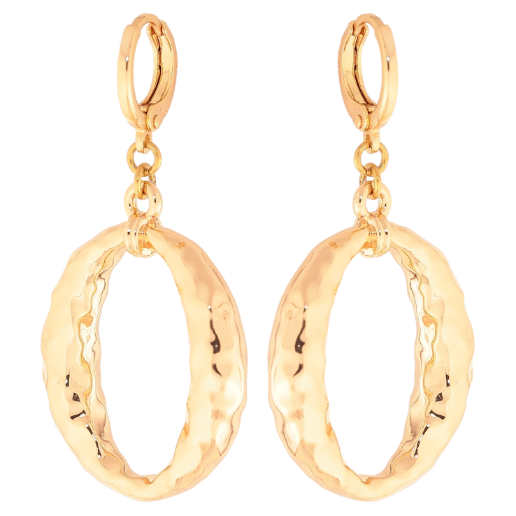 Серьги Xuping цвет Позолота 18K подвески на колечках "Овальные подвески" - Фото 18