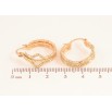 Сережки Xuping колір Позолота 18K  замок-шпилька "Декоративний візерунок" ø 2см фото №2