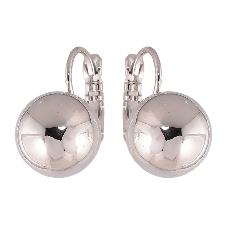 Серьги Xuping цвет Родий французский замок "Шарики на дужках" ø 12мм фото №12