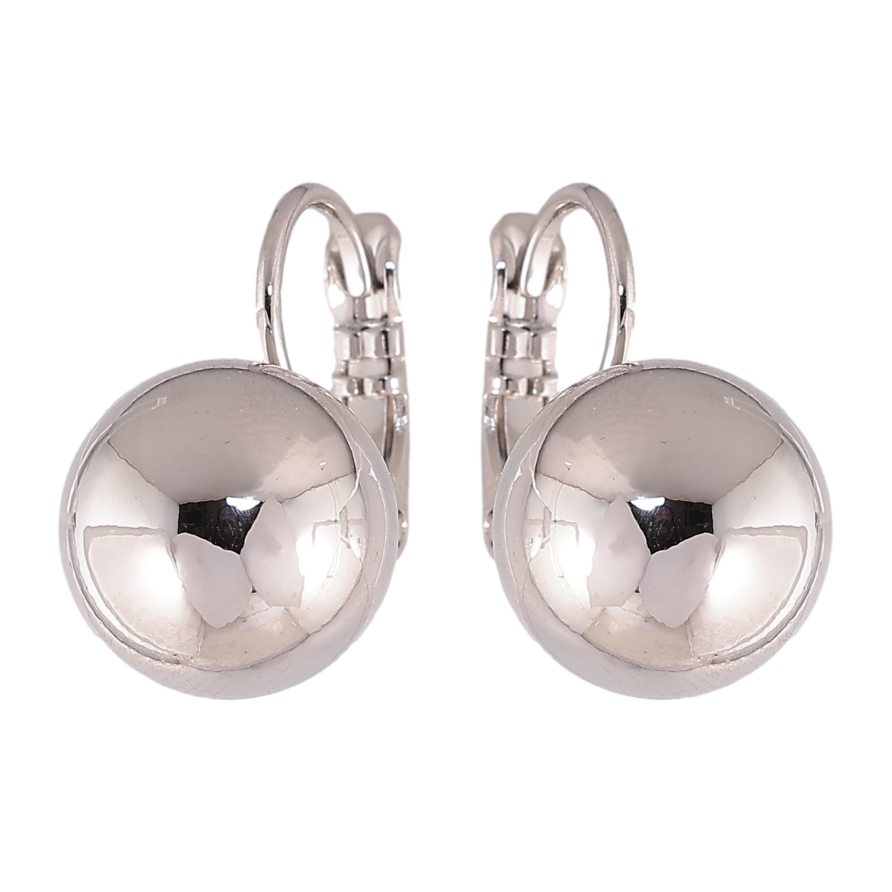 Серьги Xuping цвет Родий французский замок "Шарики на дужках" ø 12мм фото №1