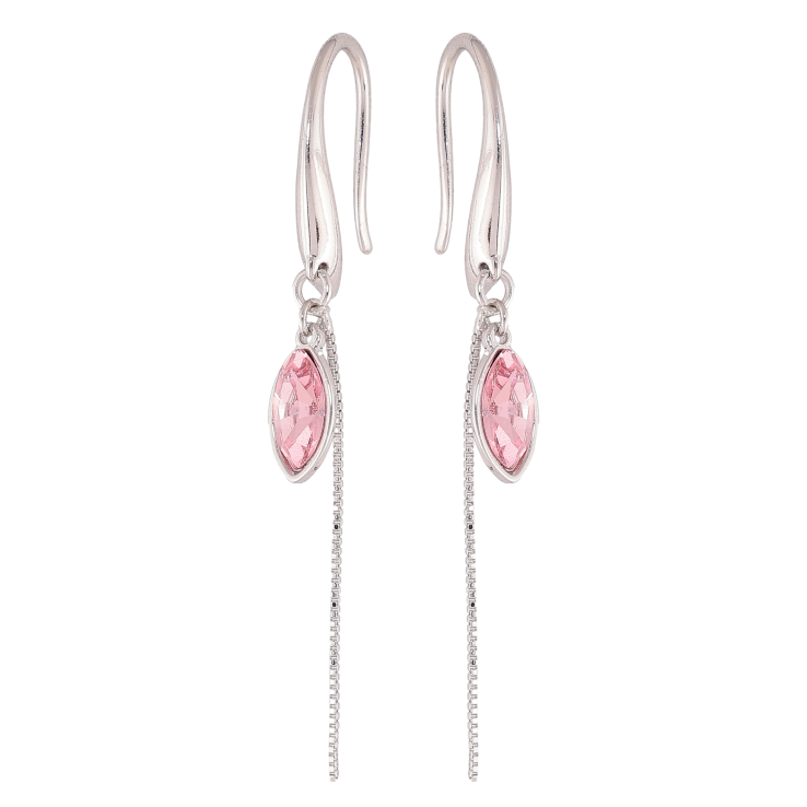 Сережки Xuping колір Родій з кристалами Swarovski французький замок "Підвіски з кристалами Rose" фото №6