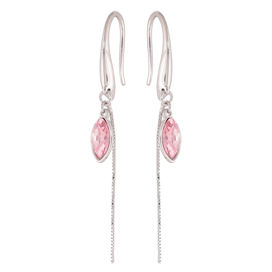 Серьги Xuping цвет Родий с кристаллами Swarovski французский замок "Подвески с кристаллами Rose" фото №1 Серьги Xuping цвет Родий с кристаллами Swarovski французский замок "Подвески с кристаллами Rose" фото №1