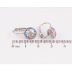 Сережки Xuping колір Родій з кристалами Swarovski французький замок "Кристали Rose AB" ø 10мм фото №2