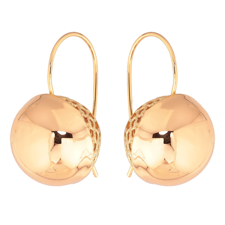 Сережки Xuping колір позолота 18K французький замок кулі на дужках ø 1.9см фото №15