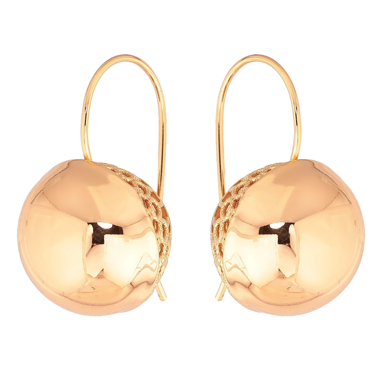 Сережки Xuping колір позолота 18K французький замок кулі на дужках ø 1.9см фото №1