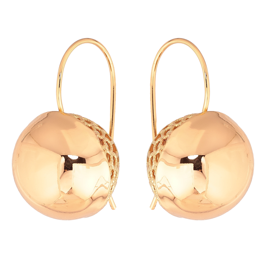 Сережки Xuping колір позолота 18K французький замок кулі на дужках ø 1.9см фото №1