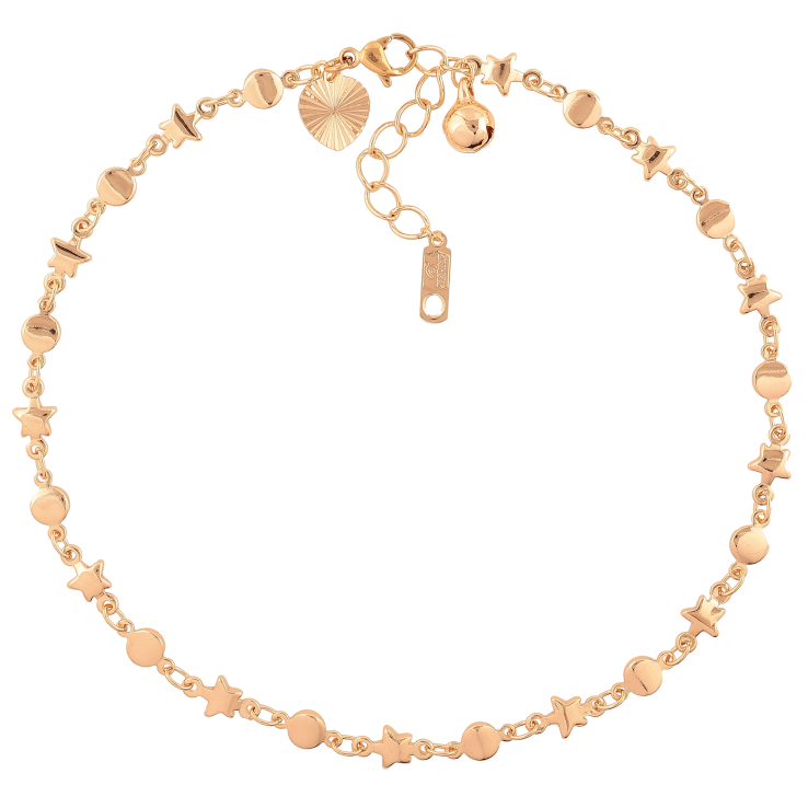 Браслет Xuping M&L колір 18К на ногу "Декоративний ланцюжок" довжина з дод. ланцюжком 28-31см х 5мм фото №6