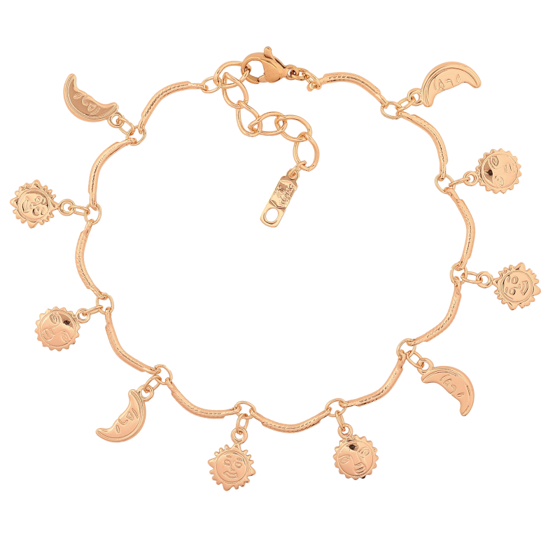 Браслет Xuping M&L колір 18К "Ланцюжок з підвісками" довжина з дод. ланцюжком 18.5-22см х 1.5мм фото №1 Браслет Xuping M&L колір 18К "Ланцюжок з підвісками" довжина з дод. ланцюжком 18.5-22см х 1.5мм фото №1