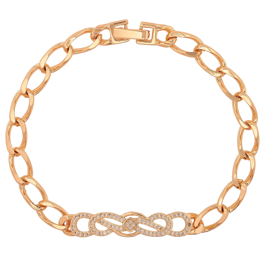 Браслет Xuping M&L цвет 18К "Цепочка Панцирная с декоративной вставкой" длинна 20.5см х 6-8мм фото №1 Браслет Xuping M&L цвет 18К "Цепочка Панцирная с декоративной вставкой" длинна 20.5см х 6-8мм фото №1