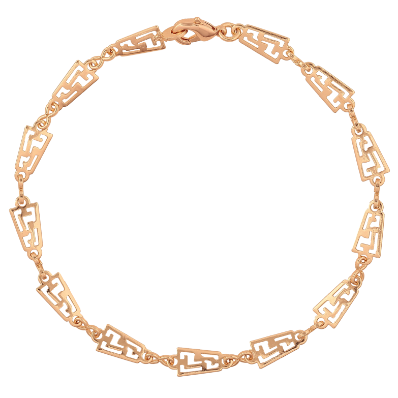 Браслет Xuping M&L колір 18К "Декоративний візерунок" довжина 21см х 6мм фото №2 Браслет Xuping M&L колір 18К "Декоративний візерунок" довжина 21см х 6мм фото №2