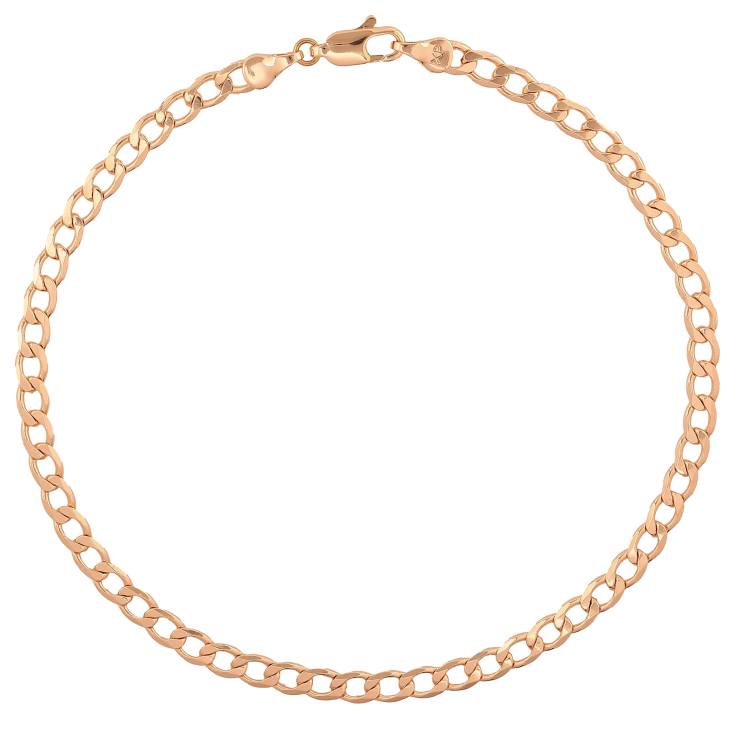 Браслет Xuping M&L цвет 18К на ногу "Цепочка Панцирная" длинна 27см х 4мм фото №8