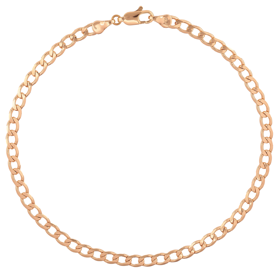 Браслет Xuping M&L цвет 18К на ногу "Цепочка Панцирная" длинна 27см х 4мм фото №1