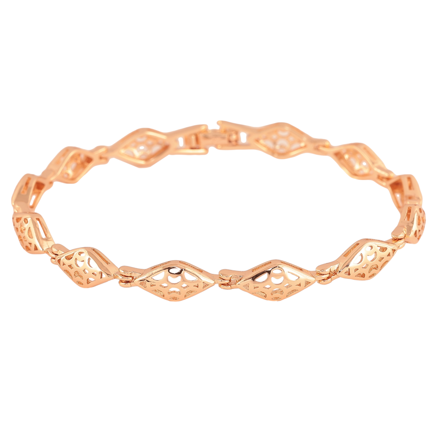 Браслет Xuping M&L колір 18К "Декоративний візерунок" довжина 19.5см х 6мм фото №1