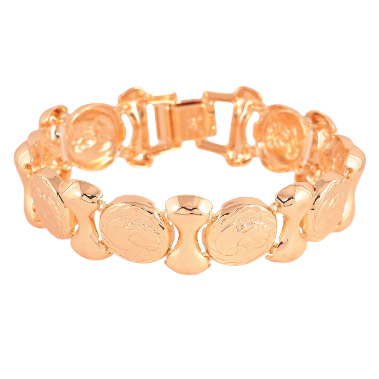 Браслет Xuping M&L колір 18К "Декоративний візерунок" довжина 20см х 15-18мм фото №19