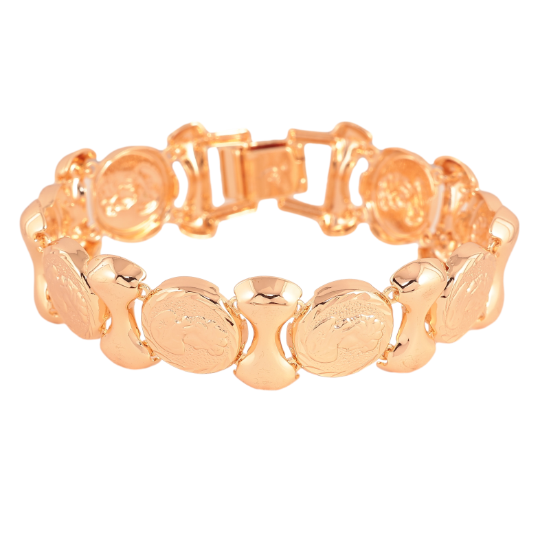 Браслет Xuping M&L цвет 18К "Декоративный узор" длинна 20см х 15-18мм фото №1