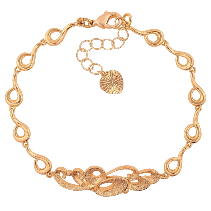 Браслет Xuping M&L цвет 18К "Декоративный узор" длина с доп. цепочкой 19.5-23см х 1.5-11мм фото №2