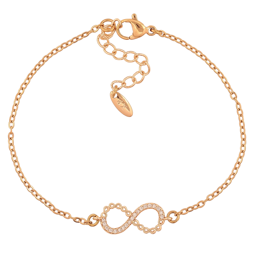 Браслет Xuping M&L цвет 18К "Цепочка с вставкой знак бесконечности" длина с доп. цепочкой 17-19.5см х 2-8мм фото №1 Браслет Xuping M&L цвет 18К "Цепочка с вставкой знак бесконечности" длина с доп. цепочкой 17-19.5см х 2-8мм фото №1