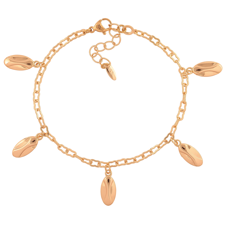 Браслет Xuping M&L цвет 18К "Цепочка с подвесками" длинна с доп. цепочкой 19-22см х 3мм фото №1