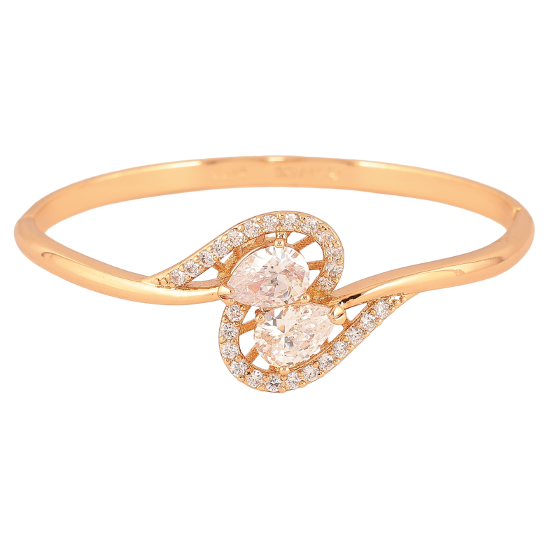 Браслет Xuping колір Позолота 18K "Декоративна вставка з кристалами" ø 6см фото №7