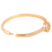 Браслет Xuping колір Позолота 18K "Доріжка кристалів із серцем і танцюючим кристалом" ø 6см фото №2