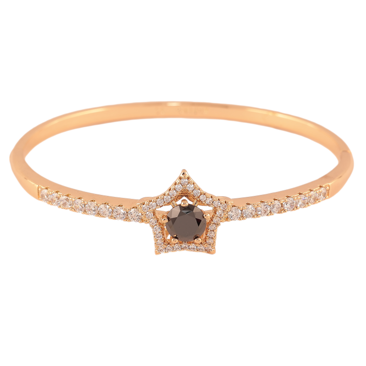 Браслет Xuping колір Позолота 18K "Доріжка кристалів із чорною кристальною зіркою" ø 6см фото №17