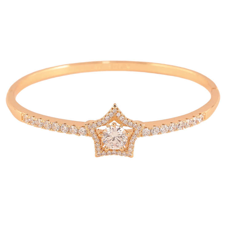 Браслет Xuping колір Позолота 18K "Доріжка кристалів із кристальною зіркою" ø 5,8см фото №13
