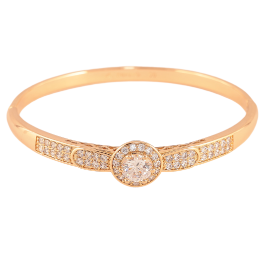 Браслет Xuping колір Позолота 18K "Інкрустація цирконієм" ø 6см фото №1