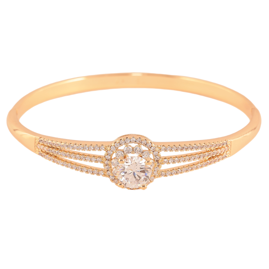 Браслет Xuping колір Позолота 18K "Інкрустація кристалами" ø 6см фото №1