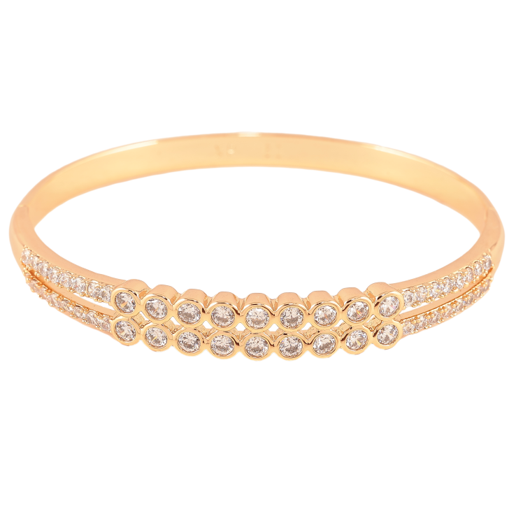 Браслет Xuping колір Позолота 18K "Кристальні доріжки" ø 6см фото №13 Браслет Xuping колір Позолота 18K "Кристальні доріжки" ø 6см фото №13