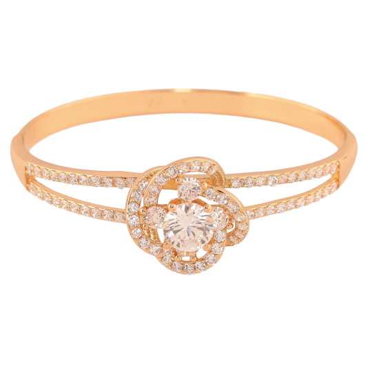Браслет Xuping колір Позолота 18K "Кристальна квітка" ø 6см фото №1