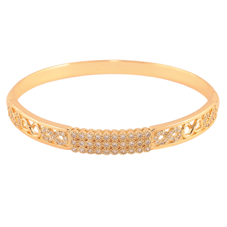 Браслет Xuping колір Позолота 18K "Орнамент нескінченність із вставкою із кристалів" ø 6см фото №8 Браслет Xuping колір Позолота 18K "Орнамент нескінченність із вставкою із кристалів" ø 6см фото №8