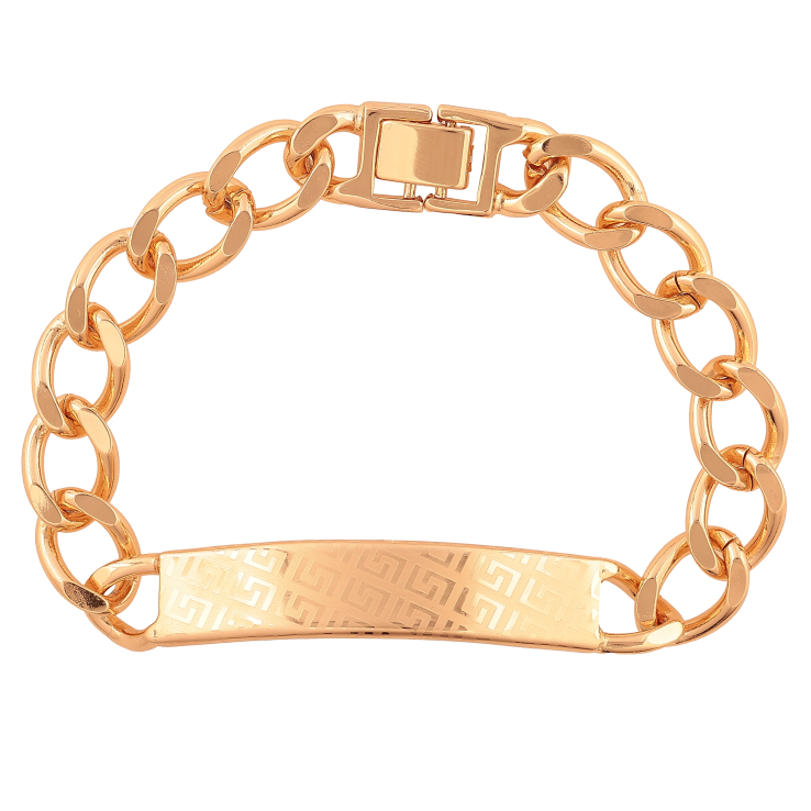 Браслет Xuping колір Позолота 18K "Панцирне плетіння та декоративна пластина з грецьким візерунком" розмір 20,5 см х 11мм фото №18 Браслет Xuping колір Позолота 18K "Панцирне плетіння та декоративна пластина з грецьким візерунком" розмір 20,5 см х 11мм фото №18