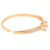 Браслет Xuping колір Позолота 18K "Подвійна доріжка цирконію із вставкою кристал" ø 6см фото №2