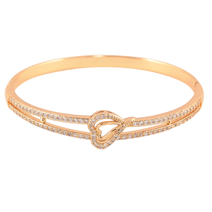 Браслет Xuping колір Позолота 18K "Подвійна доріжка кристалів із сердечками" ø 5,6см фото №14 Браслет Xuping колір Позолота 18K "Подвійна доріжка кристалів із сердечками" ø 5,6см фото №14