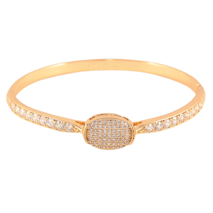 Браслет Xuping колір Позолота 18K "Інкрустація кристалами" ø 6 см фото №7