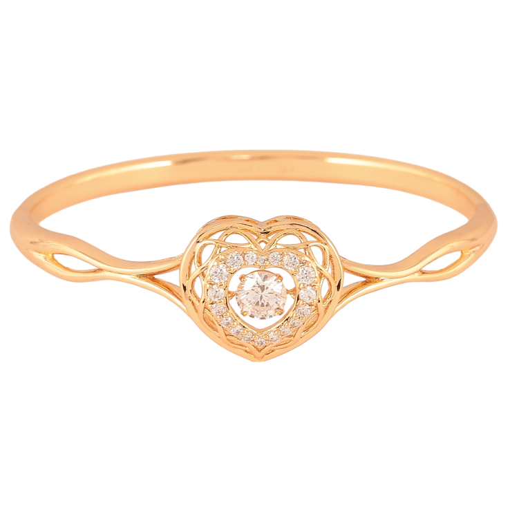 Браслет Xuping колір Позолота 18K "Серце з "танцюючим кристалом" ø 5,7см фото №15