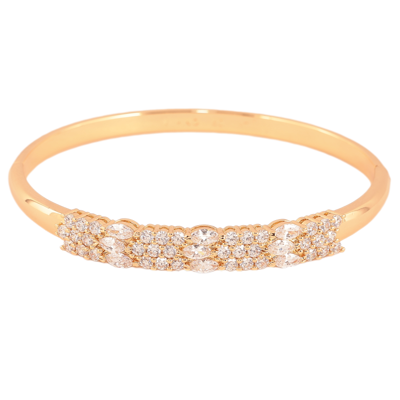 Браслет Xuping цвет Позолота 18K "Инкрустация кристаллами" ø 6см фото №3