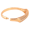 Браслет Xuping цвет Позолота 18K "Высокая дорожка кристаллов с резным боковым узором" ø 6см фото №2