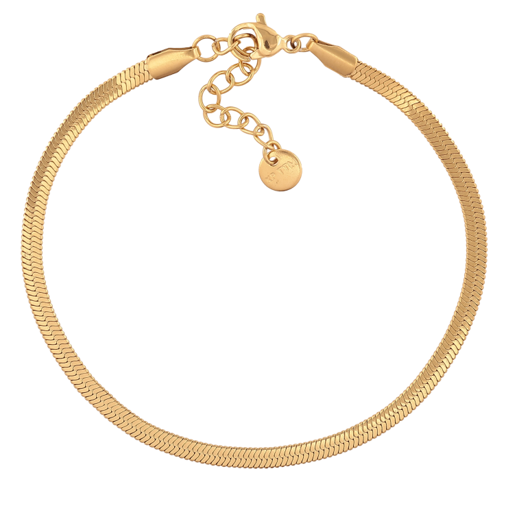 Браслет Xuping ТТМ Stainless Steel цвет 14К "Цепочка Снейк" длина с доп. цепочкой 19-22см х 3мм фото №21