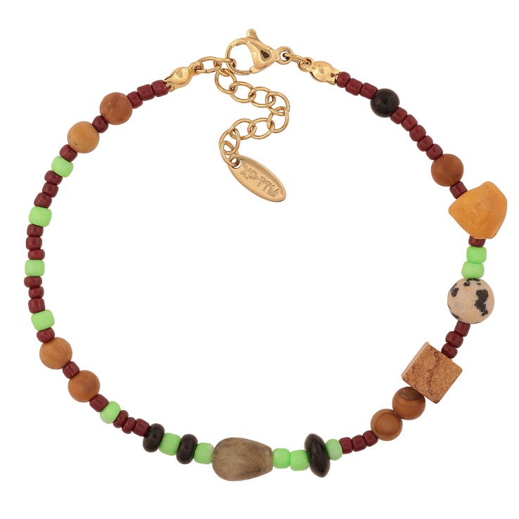 Браслет Xuping ТТМ Stainless Steel цвет 14К "Декоративные цветные бусины" длина с доп. цепочкой 19-22см х 2-7мм фото №13