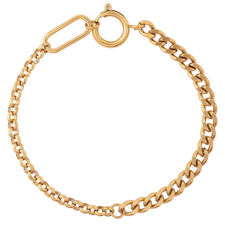 Браслет Xuping ТТМ Stainless Steel цвет 14К "Цепочка комбинированная" длина 19см х 4-5мм фото №24