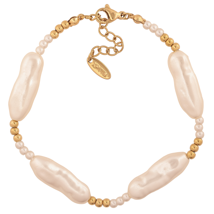 Браслет Xuping ТТМ Stainless Steel цвет 14К "Декоративные бусины" длина с доп. цепочкой 18.5-22см х 3-8мм фото №3 Браслет Xuping ТТМ Stainless Steel цвет 14К "Декоративные бусины" длина с доп. цепочкой 18.5-22см х 3-8мм фото №3