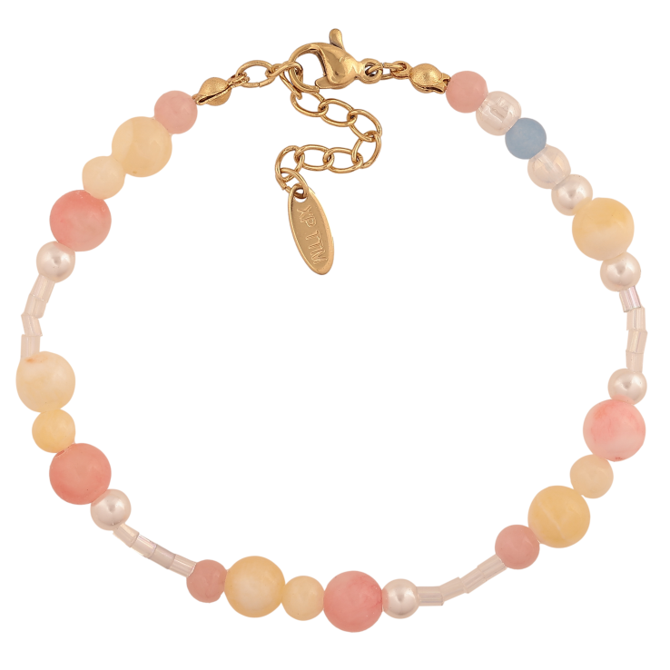 Браслет Xuping ТТМ Stainless Steel цвет 14К "Разноцветные бусины" длина с доп. цепочкой 18.5-21.5см х 2-6мм фото №5 Браслет Xuping ТТМ Stainless Steel цвет 14К "Разноцветные бусины" длина с доп. цепочкой 18.5-21.5см х 2-6мм фото №5