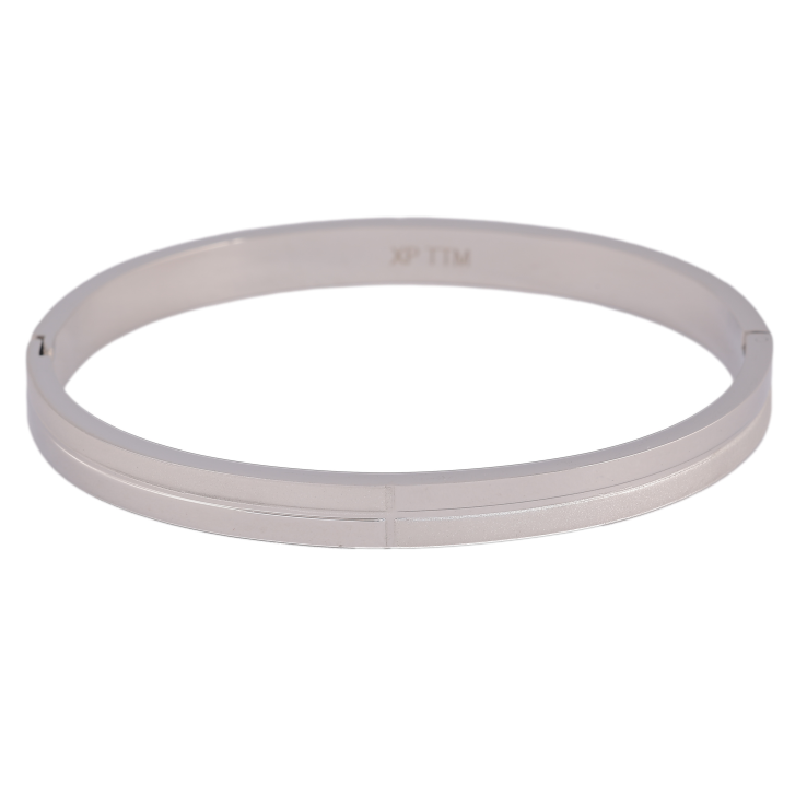 Браслет Xuping ТТМ Stainless Steel колір Родій "Декоративний візерунок, шир. 6мм" ø 6см фото №12