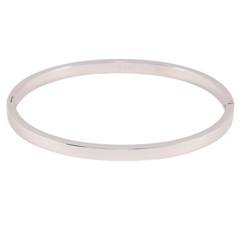Браслет Xuping ТТМ Stainless Steel колір Родій "Класика, шир. 4мм" ø 6см фото №3 Браслет Xuping ТТМ Stainless Steel колір Родій "Класика, шир. 4мм" ø 6см фото №3